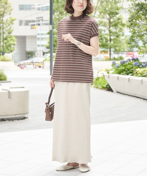 coen（コーエン）の「ピグメント リブ イージーナロースカート（スカート・レディース・ブラック/ダークグレー/オレンジ/ナチュラル・FREE）」の19枚目の写真