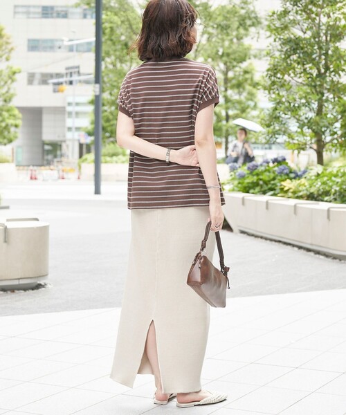 coen（コーエン）の「ピグメント リブ イージーナロースカート（スカート・レディース・ブラック/ダークグレー/オレンジ/ナチュラル・FREE）」の20枚目の写真