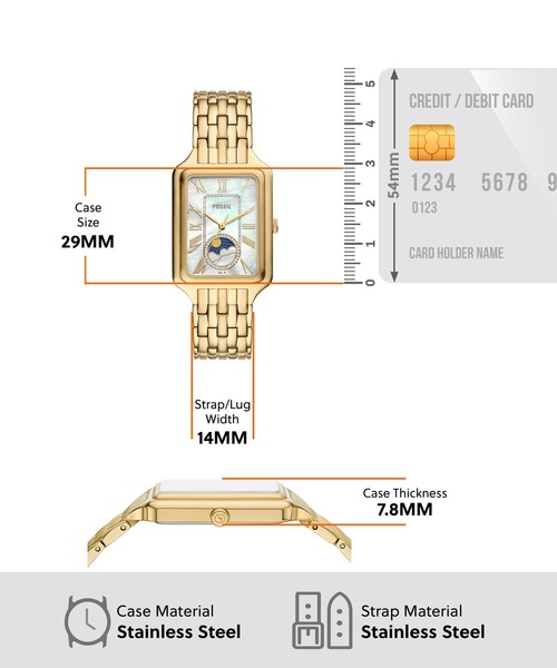 FOSSIL(フォッシル)の「フォッシル 腕時計 レディース アナログ ステンレス ES5398(アナログ腕時計・レディース・GOLD・FREE)」の6枚目の写真