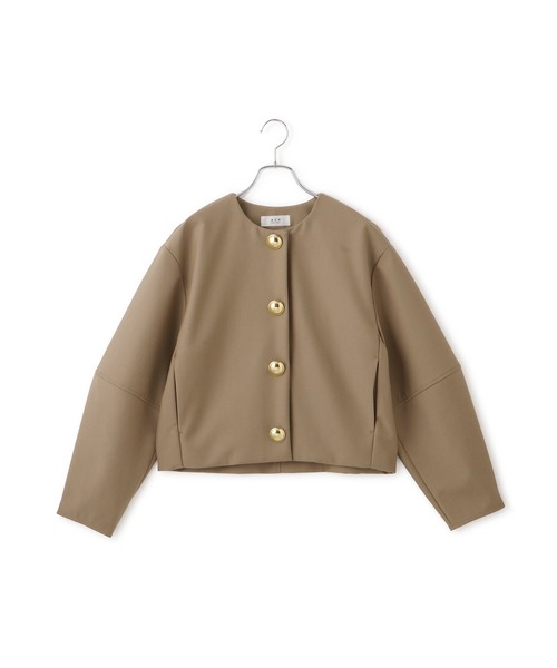 ADAM ET ROPE' FEMME ノーカラーボンディングジャケット ADAM ET ROPÉ FEMME(アダム エ ロペ ファム) / 【WEB限定