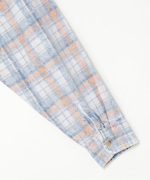 POWER TO THE PEOPLE(パワートゥーザピープル)の「インディゴチェックOVERシャツ(シャツ/ブラウス・メンズ・ブルー/ネイビー/レッド・M/L/LL)」の4枚目の写真