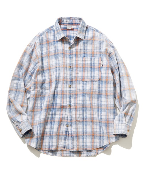 POWER TO THE PEOPLE(パワートゥーザピープル)の「インディゴチェックOVERシャツ(シャツ/ブラウス・メンズ・ブルー/ネイビー/レッド・M/L/LL)」の2枚目の写真