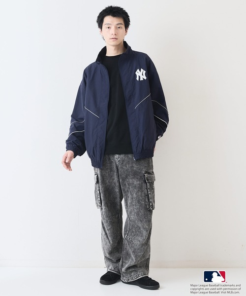 MLB ナイロンジャケット パンツ セール】【MLB/メジャーリーグベースボール】ツイルワッペン