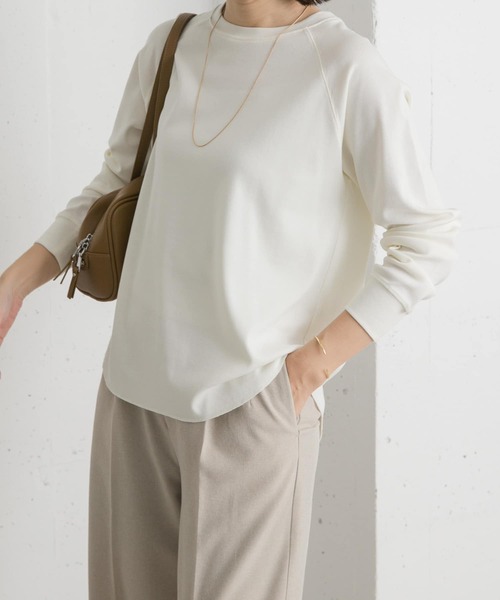 URBAN RESEARCH DOORS（アーバンリサーチドアーズ）の「ソフトフライスプルオーバー（Tシャツ/カットソー・レディース・オフホワイト/ベージュ系その他/グレー系その他・MEDIUM）」の8枚目の写真