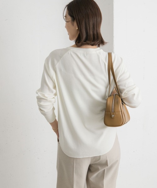 URBAN RESEARCH DOORS（アーバンリサーチドアーズ）の「ソフトフライスプルオーバー（Tシャツ/カットソー・レディース・オフホワイト/ベージュ系その他/グレー系その他・MEDIUM）」の10枚目の写真