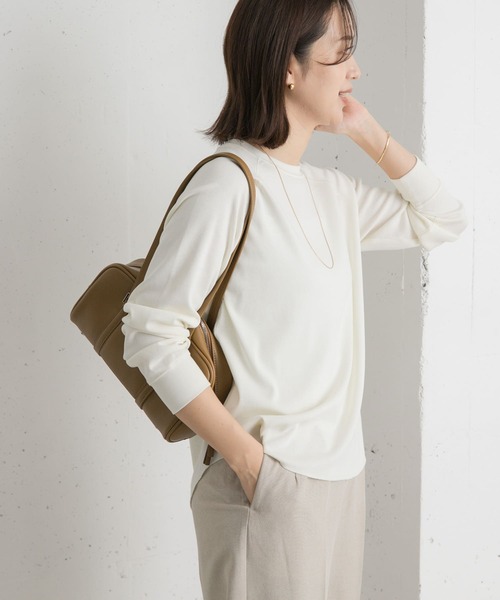 URBAN RESEARCH DOORS（アーバンリサーチドアーズ）の「ソフトフライスプルオーバー（Tシャツ/カットソー・レディース・オフホワイト/ベージュ系その他/グレー系その他・MEDIUM）」の11枚目の写真