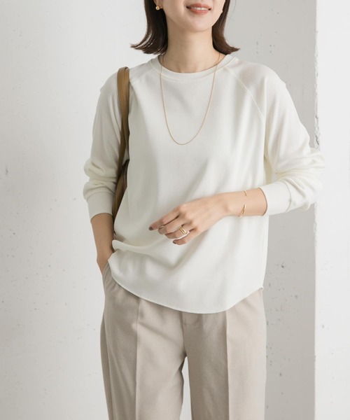 URBAN RESEARCH DOORS（アーバンリサーチドアーズ）の「ソフトフライスプルオーバー（Tシャツ/カットソー・レディース・オフホワイト/ベージュ系その他/グレー系その他・MEDIUM）」の13枚目の写真