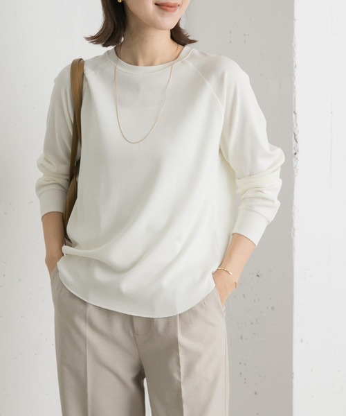 URBAN RESEARCH DOORS（アーバンリサーチドアーズ）の「ソフトフライスプルオーバー（Tシャツ/カットソー・レディース・オフホワイト/ベージュ系その他/グレー系その他・MEDIUM）」の14枚目の写真