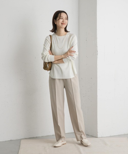 URBAN RESEARCH DOORS（アーバンリサーチドアーズ）の「ソフトフライスプルオーバー（Tシャツ/カットソー・レディース・オフホワイト/ベージュ系その他/グレー系その他・MEDIUM）」の16枚目の写真