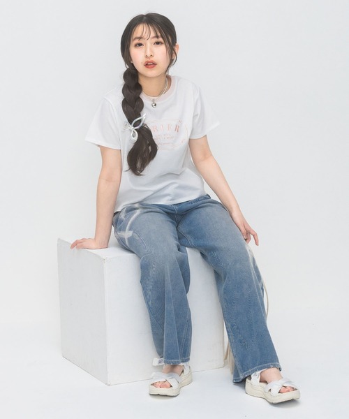 repipi armario（レピピ アルマリオ）の「ライトホックデニムワイドパンツ（デニムパンツ・キッズ・ブルー系その他/ブラック系その他2/ブルー系その他2/ブラック系その他・SMALL/MEDIUM/LARGE）」の5枚目の写真
