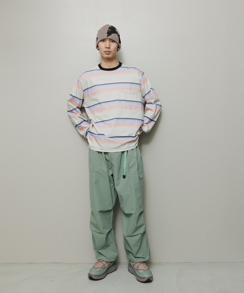 BAL（バル）の「GRADIENT STRIPE CREW NECK L/S TEE（Tシャツ/カットソー・メンズ・ピンク/グリーン・1/2/3）」の19枚目の写真
