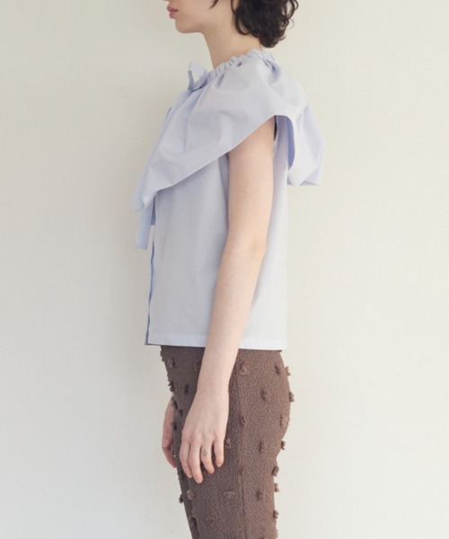 トップス HONEY MI balloon collar ribbon blouse balloon collar ribbon blouse