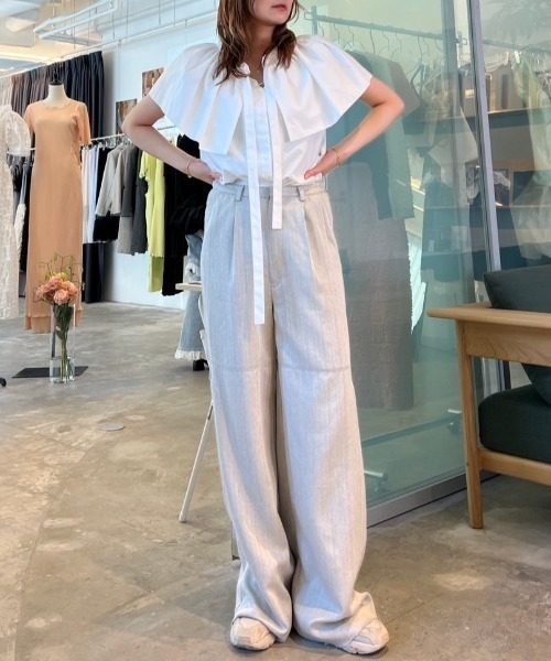 セール】balloon collar ribbon blouse（シャツ/ブラウス