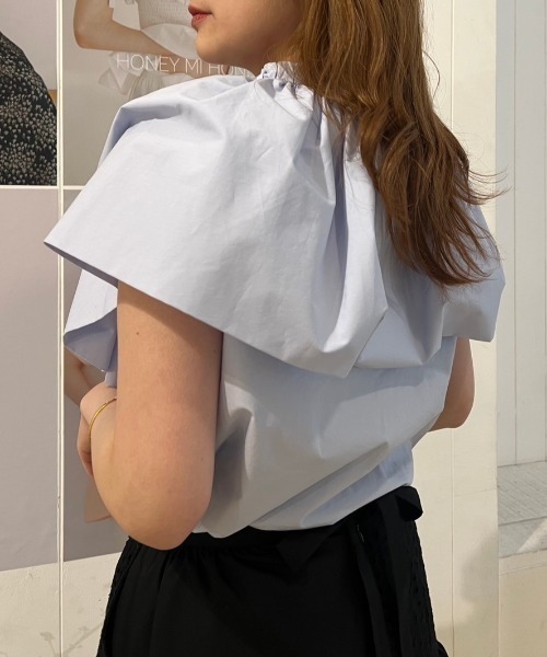 セール】balloon collar ribbon blouse（シャツ/ブラウス