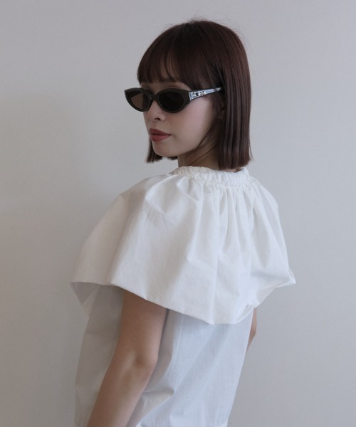 セール】balloon collar ribbon blouse（シャツ/ブラウス