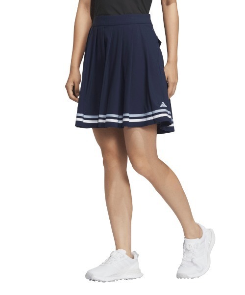 adidas（アディダス）の「アディダス adidas ソリッド プリーツ スカート（スカート・レディース・ホワイト/ネイビー・S/L/XL/2XL/M）」の2枚目の写真