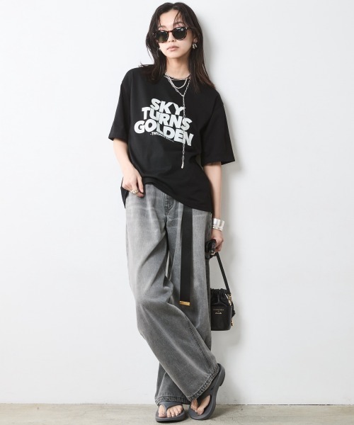【  Jeans】カジュアルスタイル/ロゴTシャツ セール】ロゴプリントTシャツ＜大きいサイズ有＞シックスタイル
