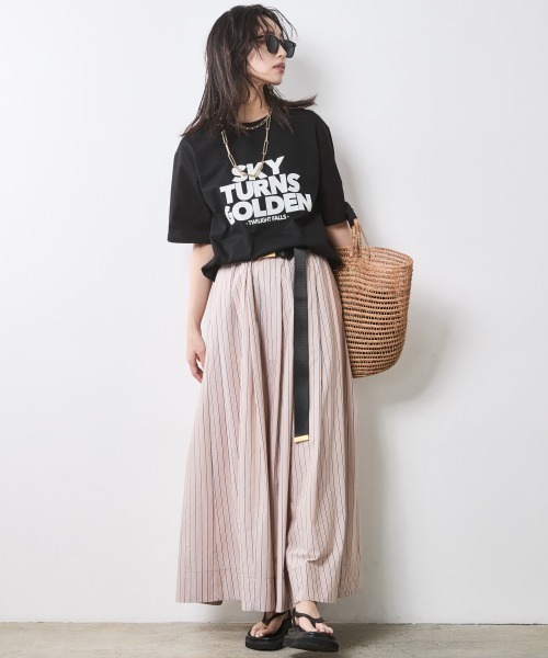 CHIC STYLE(シックスタイル)の「ロゴプリントTシャツ<大きいサイズ有>シックスタイル(Tシャツ/カットソー・レディース・オフホワイト/ブラック・3L/LL/L/M/5L/4L)」の7枚目の写真