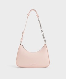 CHARLES & KEITH ピンク ショルダーバック 巾着付き CHARLES & KEITH｜チャールズ & キースのショルダーバッグ（ピンク