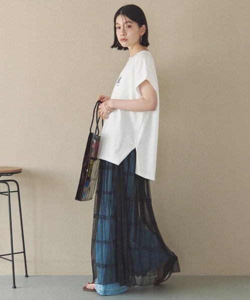 Doux archives(ドゥアルシーヴ)の「2WAYレースプリーツスカート(スカート・レディース・ホワイト/ブラック・FREE)」の9枚目の写真