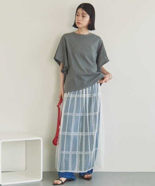 Doux archives(ドゥアルシーヴ)の「2WAYレースプリーツスカート(スカート・レディース・ホワイト/ブラック・FREE)」の22枚目の写真