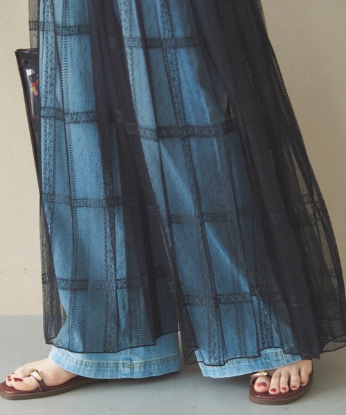 Doux archives(ドゥアルシーヴ)の「2WAYレースプリーツスカート(スカート・レディース・ホワイト/ブラック・FREE)」の19枚目の写真