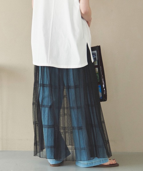 Doux archives(ドゥアルシーヴ)の「2WAYレースプリーツスカート(スカート・レディース・ホワイト/ブラック・FREE)」の18枚目の写真