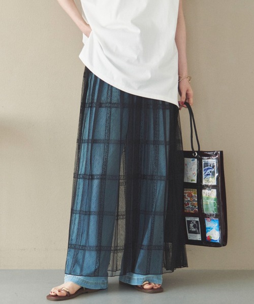 Doux archives(ドゥアルシーヴ)の「2WAYレースプリーツスカート(スカート・レディース・ホワイト/ブラック・FREE)」の15枚目の写真