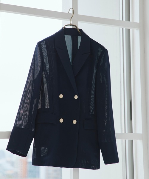 洗える ストレッチ ｜ パナマ シアー テーラードジャケット