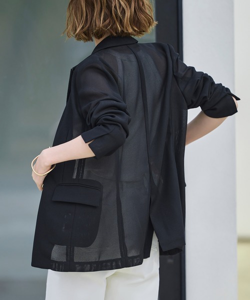 洗える ストレッチ ｜ パナマ シアー テーラードジャケット