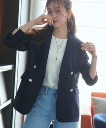 RUIRUE BOUTIQUE（ルイルエブティック）の「洗える ストレッチ ｜ パナマ シアー テーラードジャケット ｜ レディース おしゃれ きれいめ オフィスカジュアル 通勤服 夏コーデ ジャケット（テーラードジャケット）」