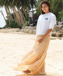 BILLABONG レディース 【PARADISE SKIES】 HEART TO HEART SKIRT スカート 【2025年春夏モデル】/ビラボン総柄ロングスカート