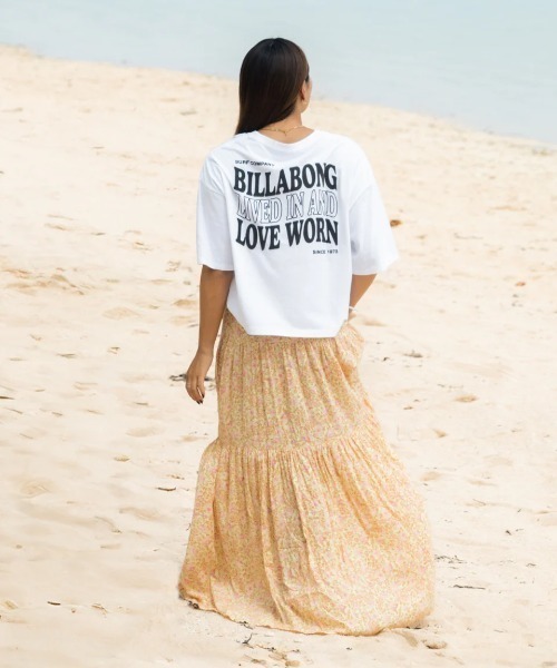 BILLABONG(ビラボン)の「BILLABONG レディース 【PARADISE SKIES】 HEART TO HEART SKIRT スカート 【2025年春夏モデル】/ビラボン総柄ロングスカート(スカート・レディース・イエロー系その他・X-SMALL)」の2枚目の写真