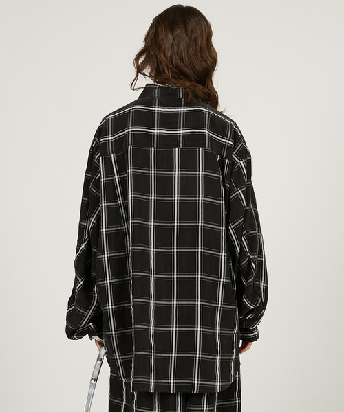 PRANK PROJECT（プランクプロジェクト）の「【Pre-Order】サテンシャツ&キャミ / Satin Shirt & Cami（シャツ/ブラウス・レディース・ホワイト/マルチ/ブラック・FREE）」の4枚目の写真