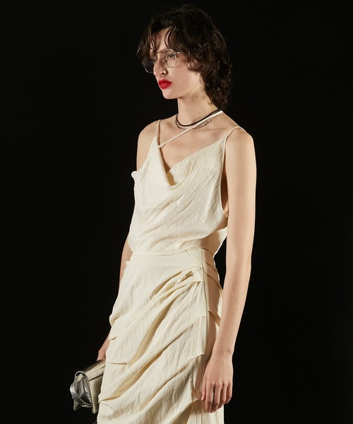 PRANK PROJECT（プランクプロジェクト）の「【Pre-Order】サテンシャツ&キャミ / Satin Shirt & Cami（シャツ/ブラウス・レディース・ホワイト/マルチ/ブラック・FREE）」の14枚目の写真