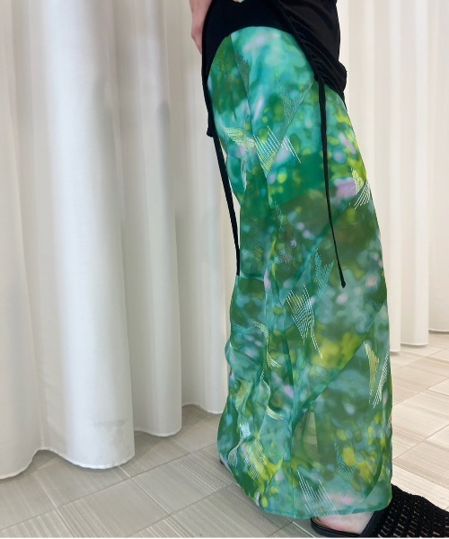 未使用♦AMERI DAILY LIFE SCENERY SHEER SKIRT 2025年最新】 daily life scenery sheer skirtの人気アイテム