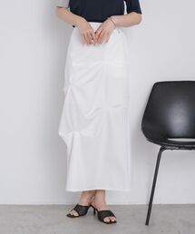 tuck drape skirt