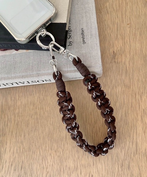 Me%（ミィパーセント）の「【ストラップシート付き】アミアミハンドルストラップ 327228（スマホグッズ・レディース・ブラック/ベージュ/ブラウン/オフホワイト/アイボリー・FREE）」の17枚目の写真