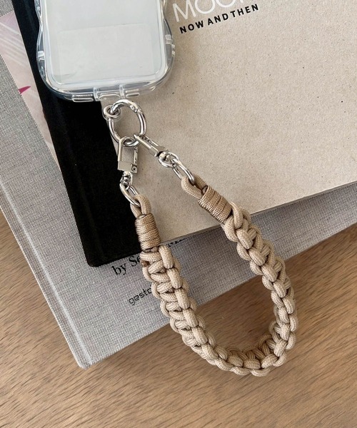 Me%（ミィパーセント）の「【ストラップシート付き】アミアミハンドルストラップ 327228（スマホグッズ・レディース・ブラック/ベージュ/ブラウン/オフホワイト/アイボリー・FREE）」の19枚目の写真