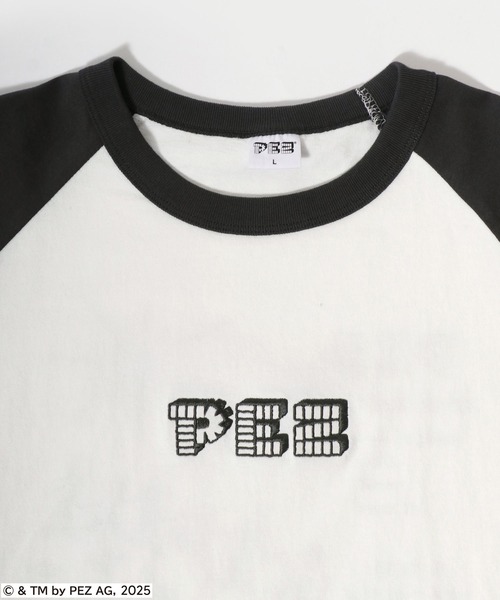 MARUKAWA（マルカワ）の「PEZ/ペッツ オーバーサイズ レトロキャラクター ワンポイント刺繍 バックプリント ラグラン リンガー 半袖Tシャツ レディース メンズ（Tシャツ/カットソー・レディース・モカ/ホワイト系その他/グレー系その他/ブルー系その他/チャコール/ブルー系その他2/ホワイト/ネイビー・M/L/LL）」の21枚目の写真
