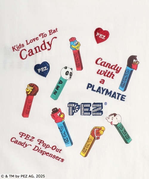 MARUKAWA（マルカワ）の「PEZ/ペッツ オーバーサイズ レトロキャラクター ワンポイント刺繍 バックプリント ラグラン リンガー 半袖Tシャツ レディース メンズ（Tシャツ/カットソー・レディース・モカ/ホワイト系その他/グレー系その他/ブルー系その他/チャコール/ブルー系その他2/ホワイト/ネイビー・M/L/LL）」の14枚目の写真