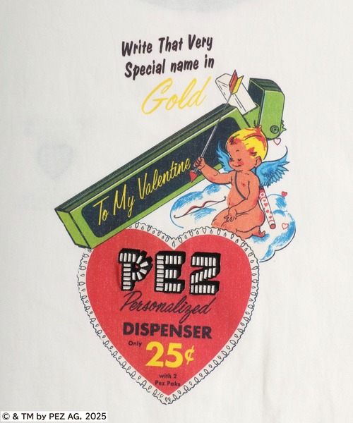 MARUKAWA（マルカワ）の「PEZ/ペッツ オーバーサイズ レトロキャラクター ワンポイント刺繍 バックプリント ラグラン リンガー 半袖Tシャツ レディース メンズ（Tシャツ/カットソー・レディース・モカ/ホワイト系その他/グレー系その他/ブルー系その他/チャコール/ブルー系その他2/ホワイト/ネイビー・M/L/LL）」の12枚目の写真