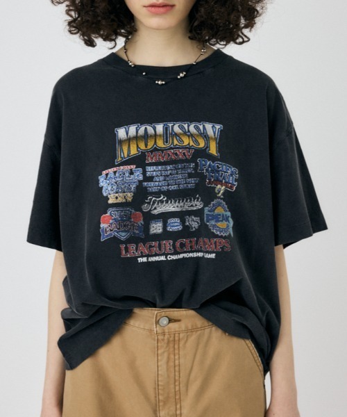 MOUSSY LEAGUE CHAMPS 25 Tシャツ（Tシャツ/カットソー）｜MOUSSY