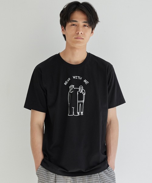 coca(coca)(コカ)の「ベアプリントTシャツ(Tシャツ/カットソー・メンズ・ベージュ/ブラック・XL/L/M)」の1枚目の写真