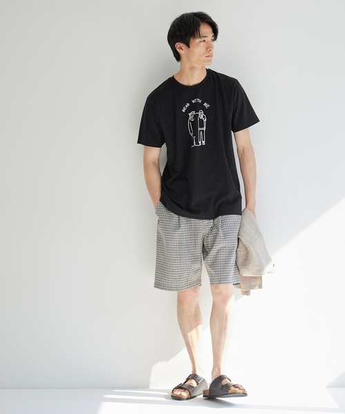 coca(coca)(コカ)の「ベアプリントTシャツ(Tシャツ/カットソー・メンズ・ベージュ/ブラック・XL/L/M)」の9枚目の写真