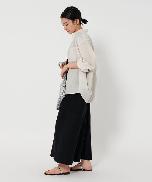 BEAUTY&YOUTH UNITED ARROWS（ビューティーアンドユースユナイテッドアローズ）の「【WEB限定 Wardrobe DAILY MINIMAL】ティアード フレンチスリーブワンピース －接触冷感/ウォッシャブルー（ワンピース・レディース・モカ/ロイヤルブルー/ブラック・FREE）」の11枚目の写真