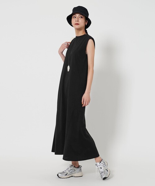 BEAUTY&YOUTH UNITED ARROWS（ビューティーアンドユースユナイテッドアローズ）の「【WEB限定 Wardrobe DAILY MINIMAL】ティアード フレンチスリーブワンピース －接触冷感/ウォッシャブルー（ワンピース・レディース・モカ/ロイヤルブルー/ブラック・FREE）」の13枚目の写真