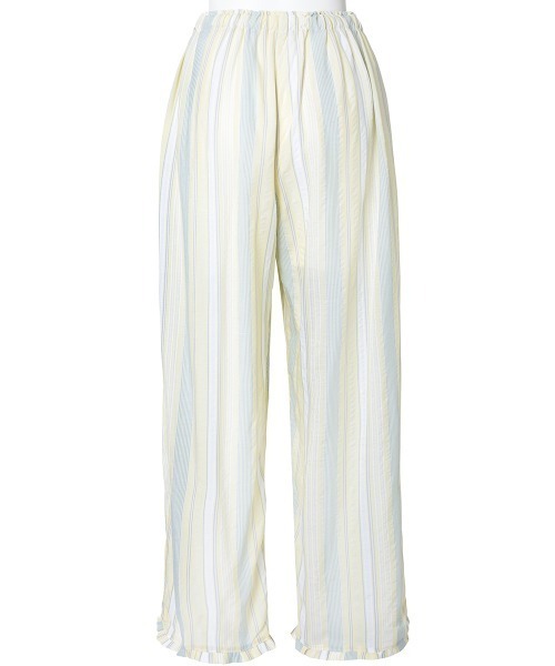 KID BLUE（キッドブルー）の「キッドブルー -２５ＣＲサッカーストライプ -7分袖パジャマ -KNBK555 -kidblue（ルームウェア/パジャマ・レディース・イエロー/ピンク/サックスブルー・M/L）」の15枚目の写真