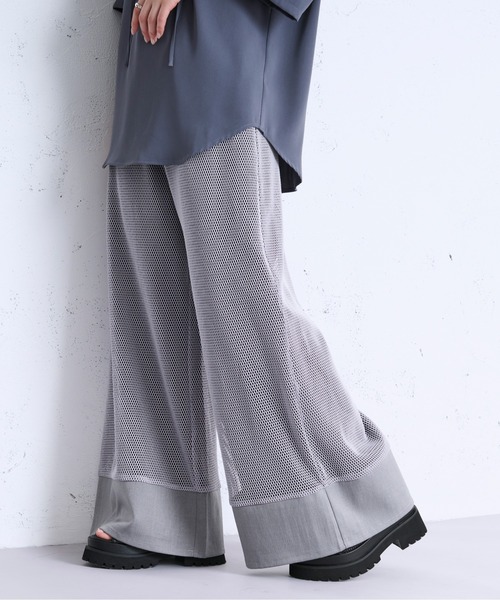 Ellno Loset（エルノロゼット）の「メッシュキリカエワイドバギーパンツ（その他パンツ・メンズ・グレー/ブラック・MEDIUM/LARGE/X-SMALL/SMALL）」の22枚目の写真