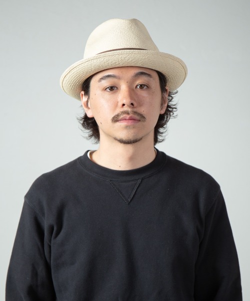 KNOX（ノックス）の「本パナマ石目　KMC（ハット・メンズ・ブラック/オフホワイト・60cm/58cm）」の2枚目の写真